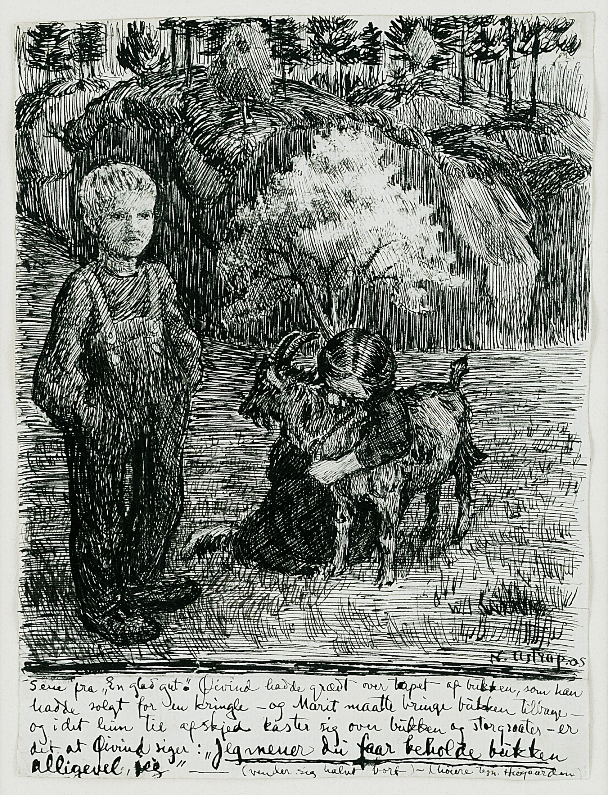 Bj. Bjørnson, scene from A Happy Boy