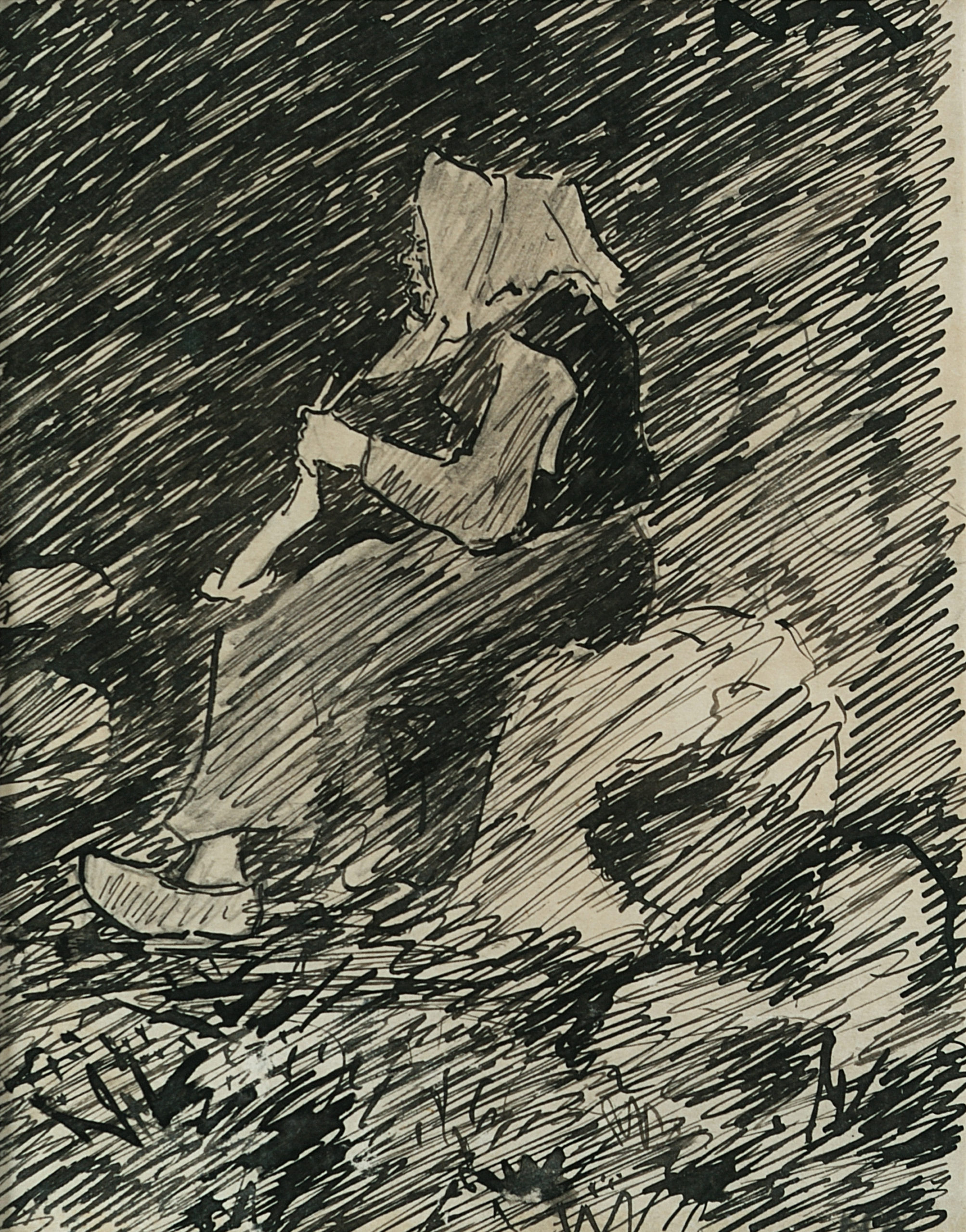 Knitting Woman