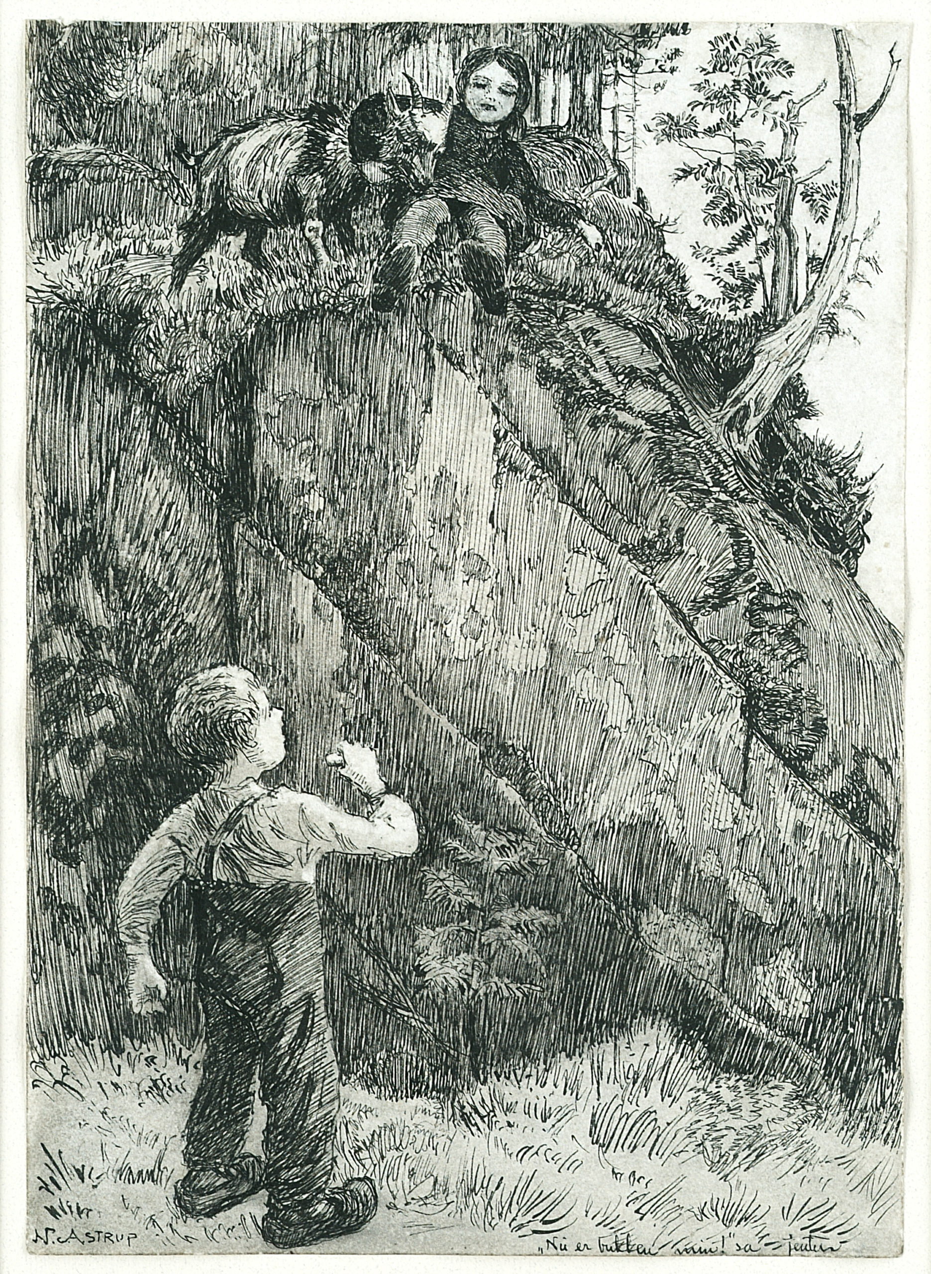 Bj. Bjørnson, scene from A Happy Boy