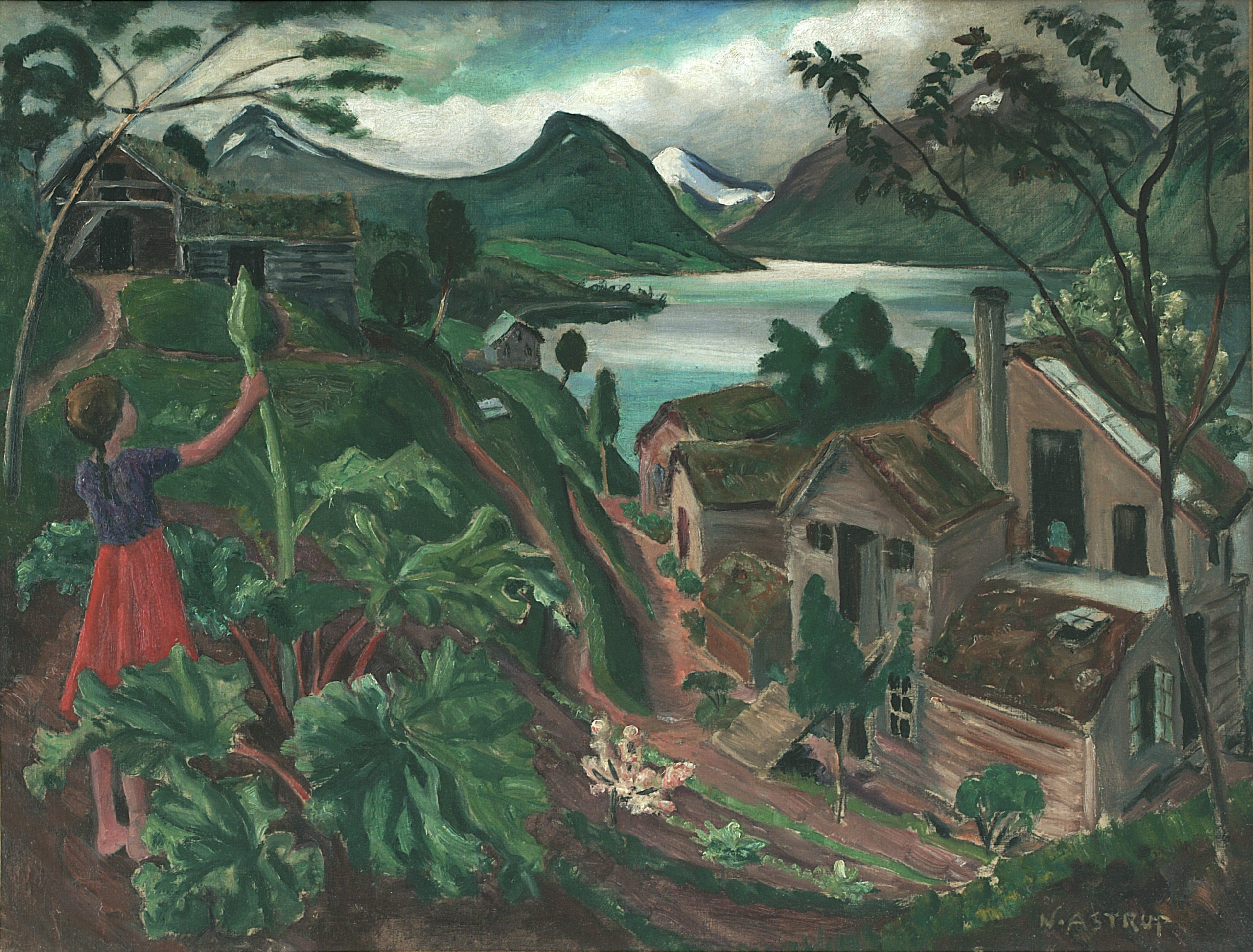 Rhubarb and Little Girl at Sandalstrand