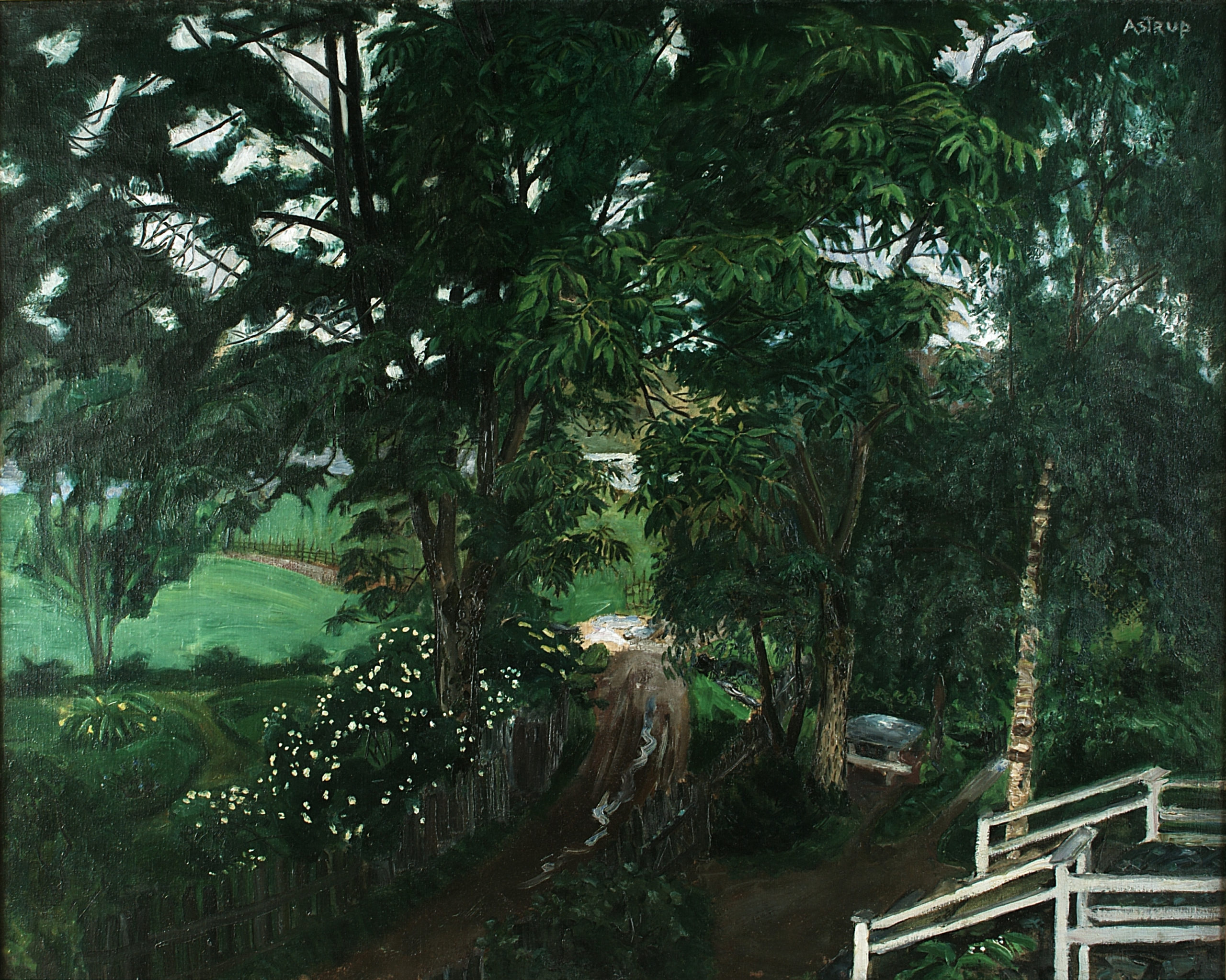 Rainy Atmosphere under Tree by Jølster Vicarage