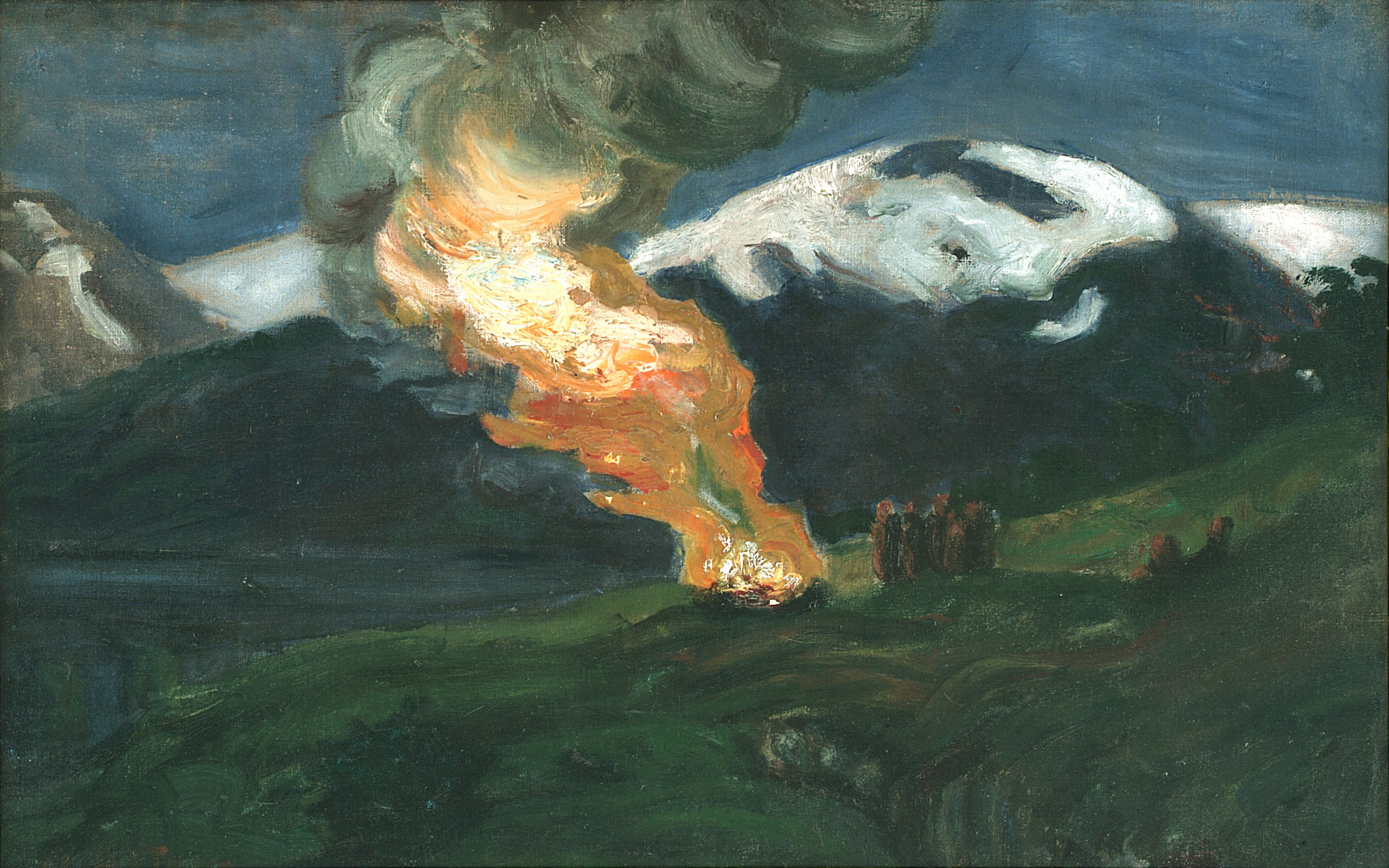 Midsummer Night Bonfire, sketch