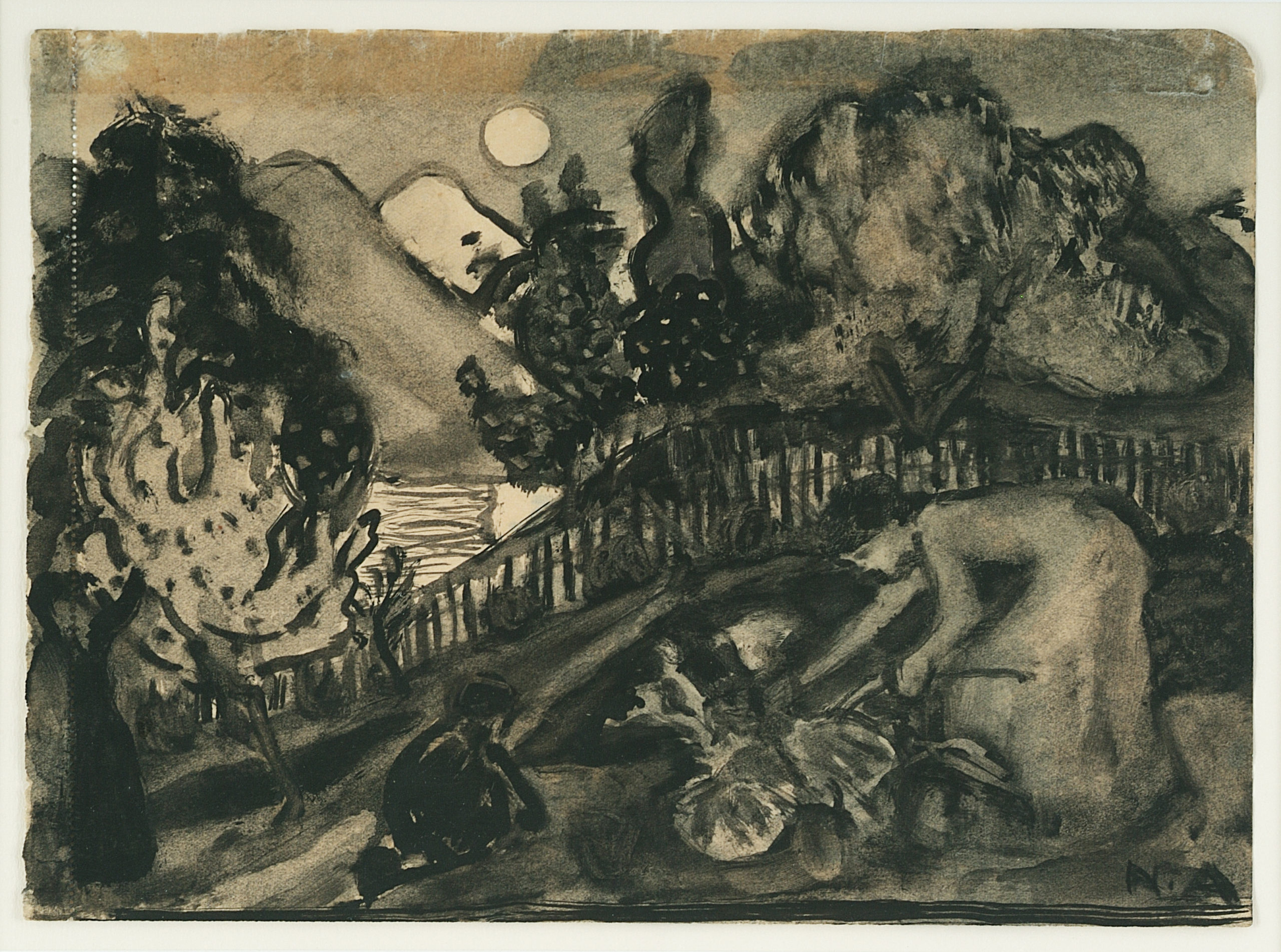 Study for In the Garden, Rhubarb Lady