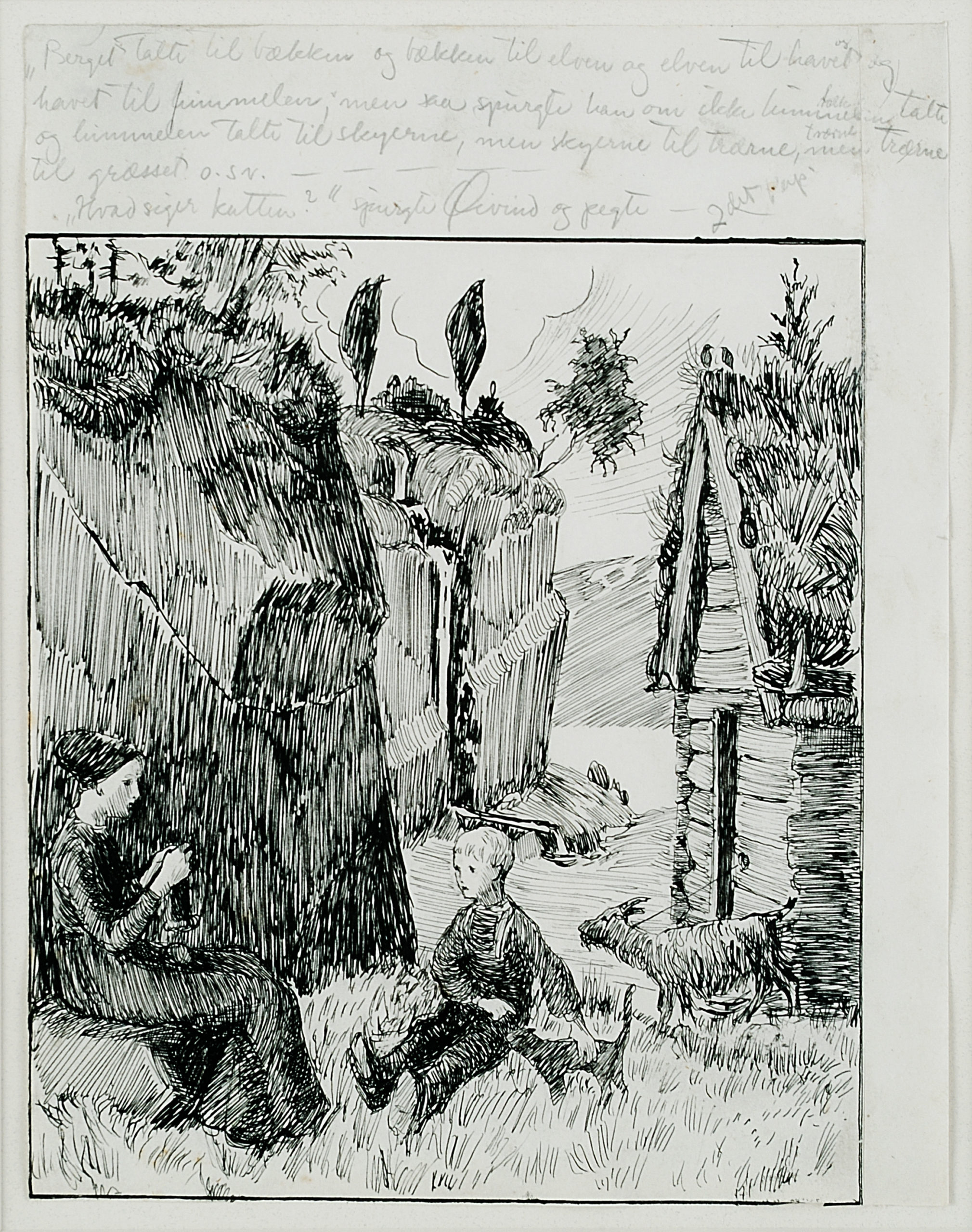 Bj. Bjørnson, scene from A Happy Boy