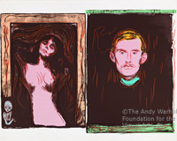 Madonna and Self-Portrait with Skeleton’s Arm (After Munch)
