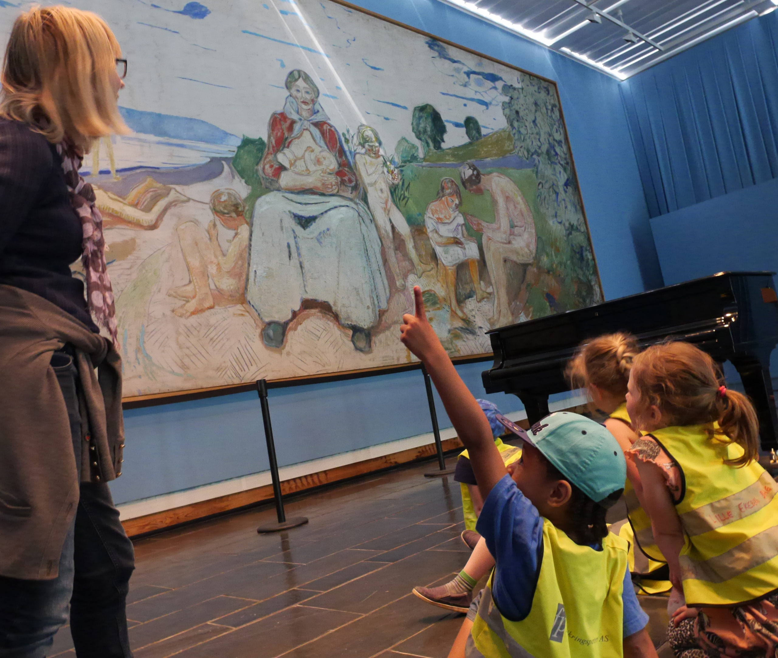 Barn fra Lille Ekeberg barnehage i Oslo var først ute med å ta i bruk verktøyet «Munch i barnehagen».